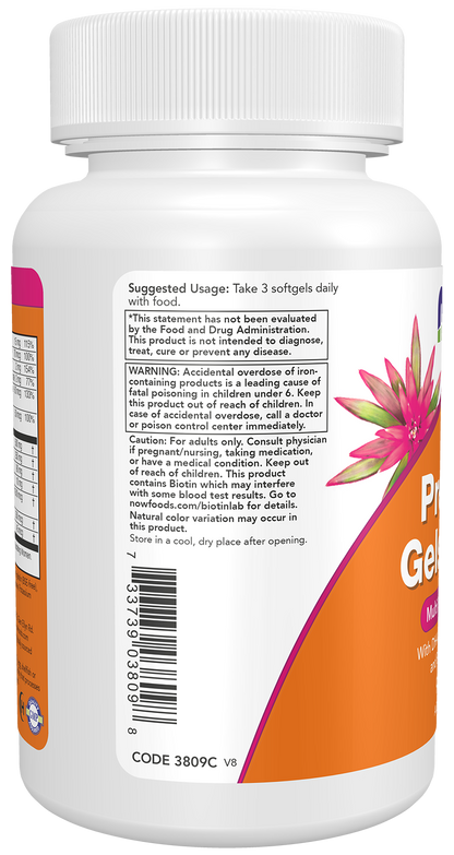 NOW Supplements, Prenatal Gels + DHA with 250 mg DHA, 90 Softgels