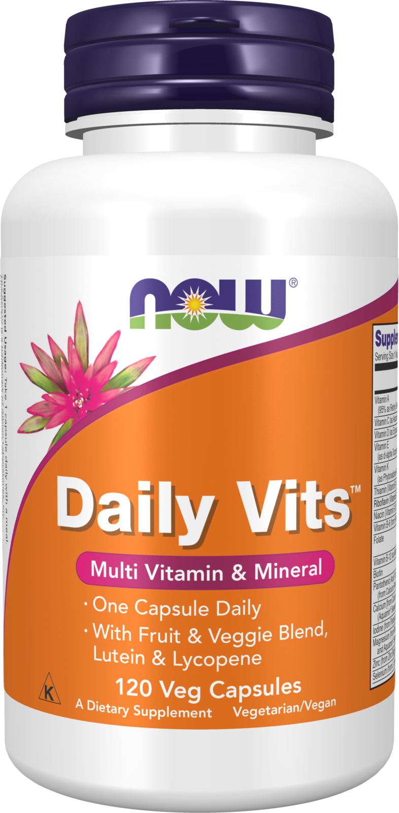 NOW Supplements, Daily Vits™, One Tablet Daily, 120 Veg Caps