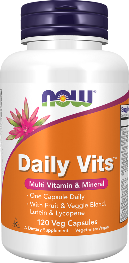 NOW Supplements, Daily Vits™, One Tablet Daily, 120 Veg Caps