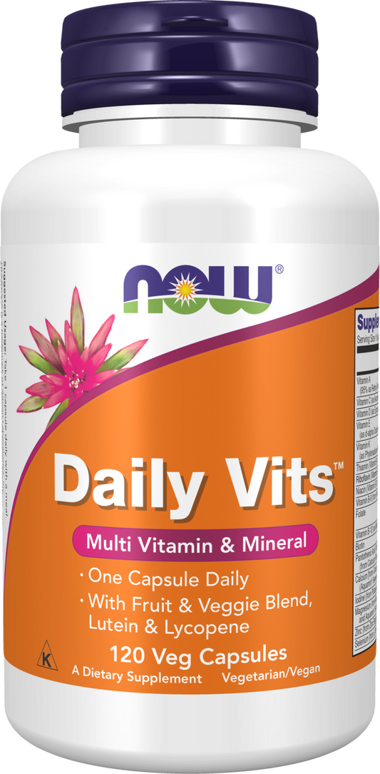NOW Supplements, Daily Vits™, One Tablet Daily, 120 Veg Caps