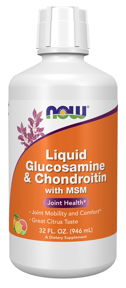NOW Supplements, Glucosamine & Chondroitin with MSM, Liquid, 32 fl. oz