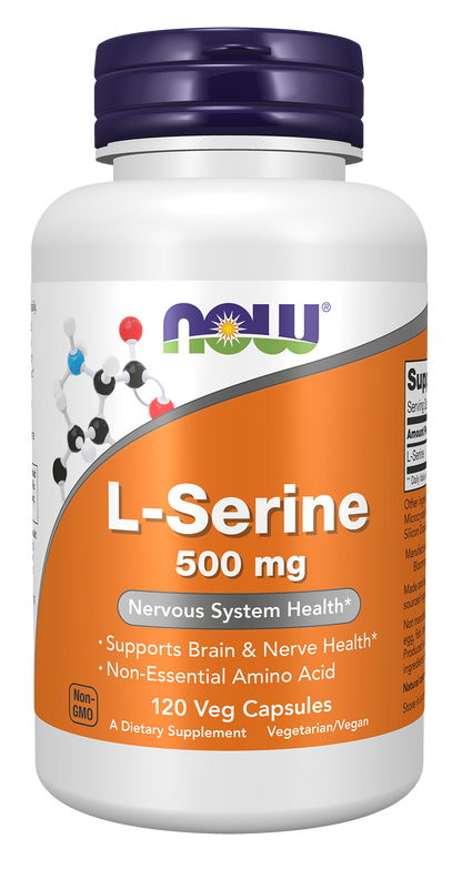 Now Foods, L-Serine, 500 Mg , 120 Veg Capsules