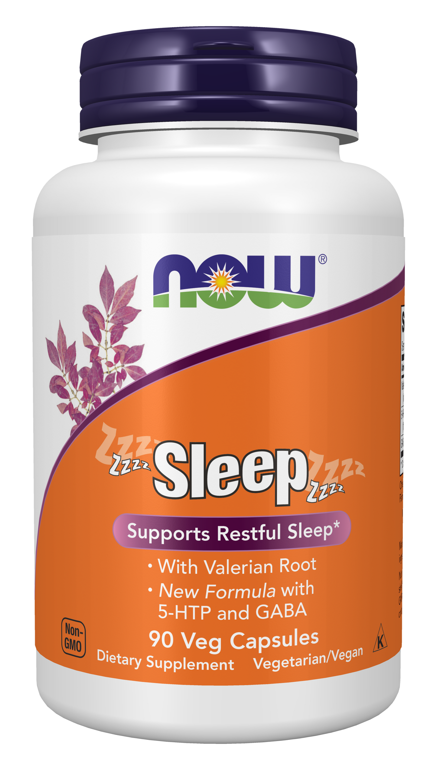 NOW Supplements, Sleep with Valerian Root plus GABA, 90 Veg Caps