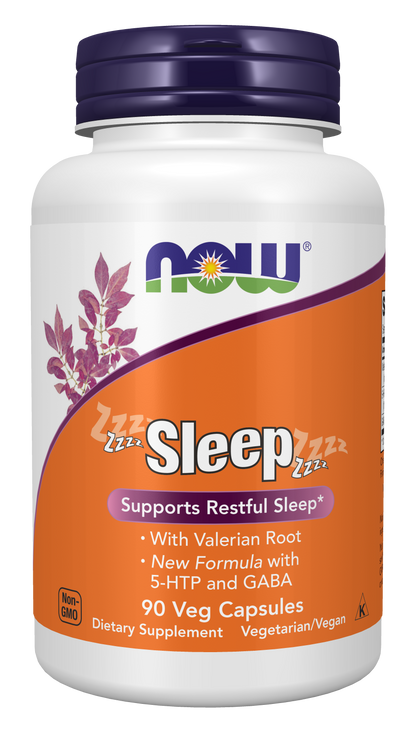 NOW Supplements, Sleep with Valerian Root plus GABA, 90 Veg Caps