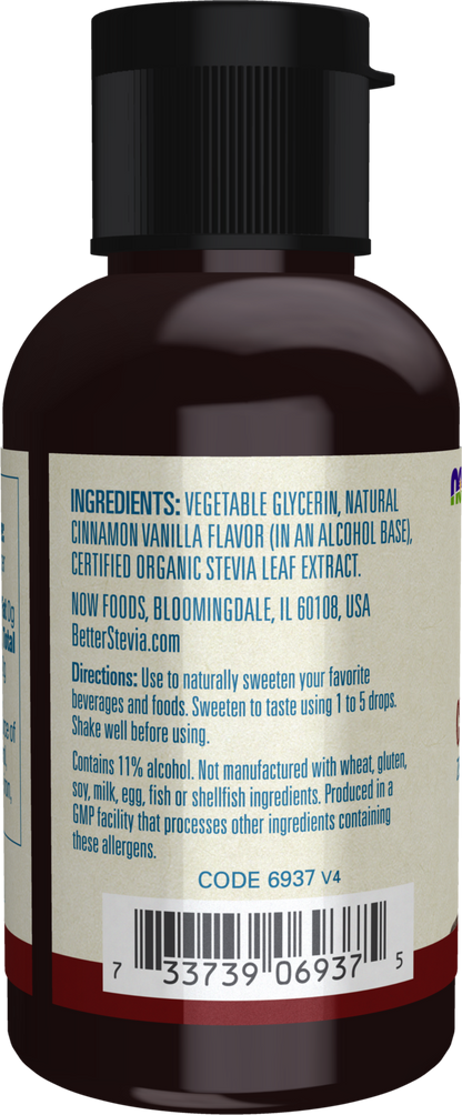 NOW BetterStevia® Cinnamon Vanilla Zero-Calorie Liquid Sweetener, 2 fl. oz.