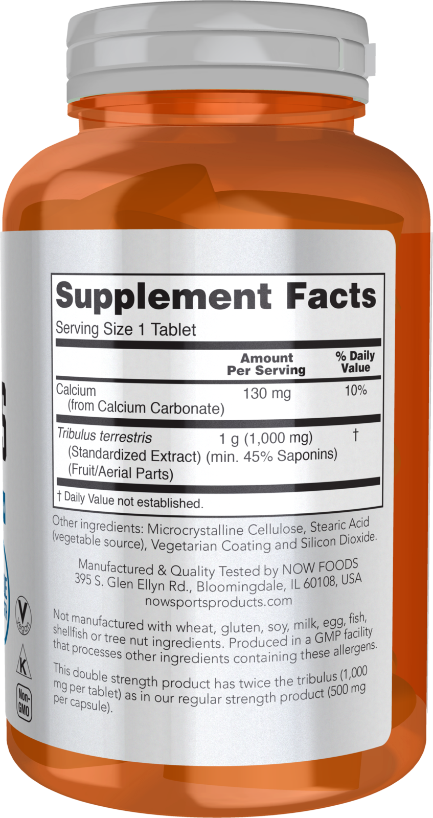 NOW Sports, Tribulus 1,000 mg, Double Strength, Men's Health, 180 Tabs