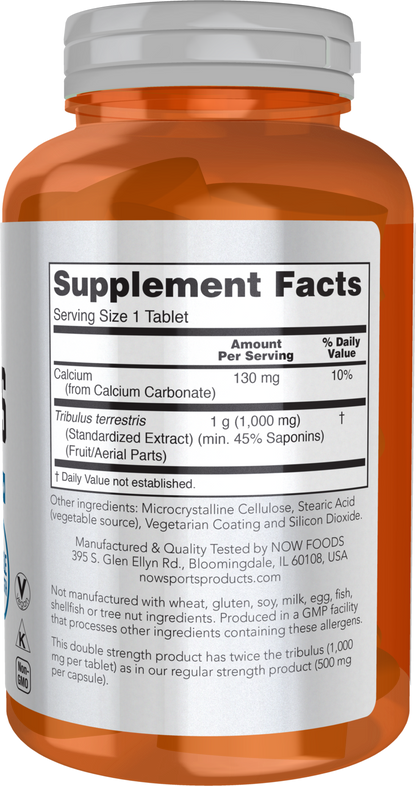 NOW Sports, Tribulus 1,000 mg, Double Strength, Men's Health, 180 Tabs