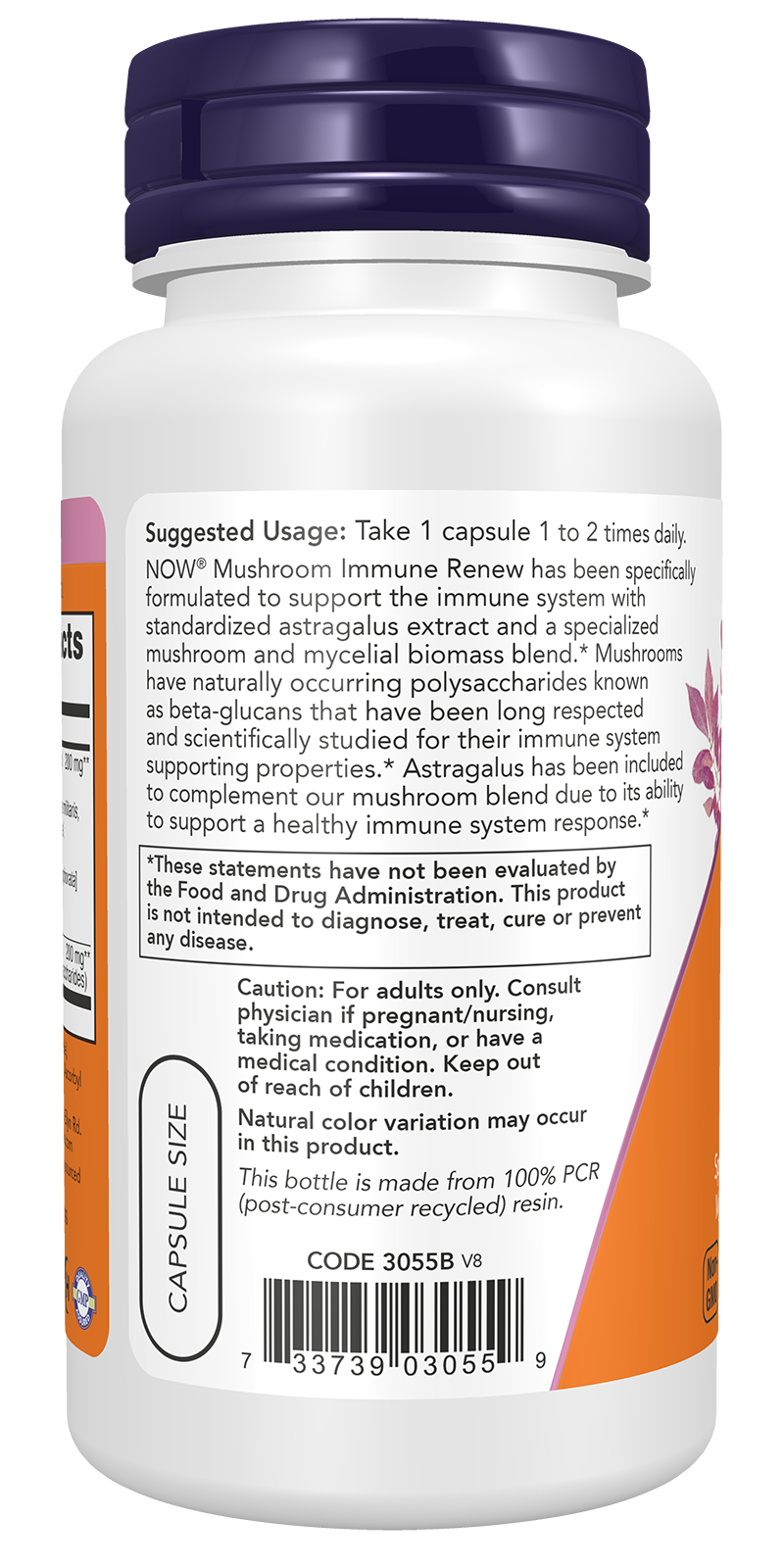 NOW Supplements, Mushroom Immune Renew, Immune System Support*, 90 Veg Caps