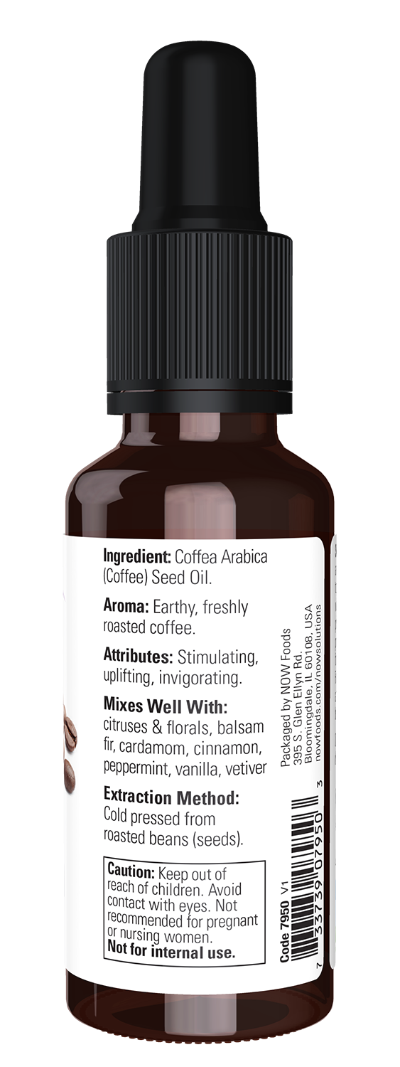 NOW Solutions, Coffee Oil, Undiluted, Cold Pressed, with Dropper, 1 fl. oz