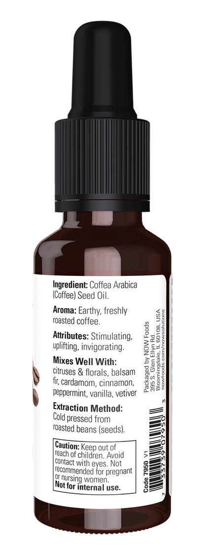 NOW Solutions, Coffee Oil, Undiluted, Cold Pressed, with Dropper, 1 fl. oz