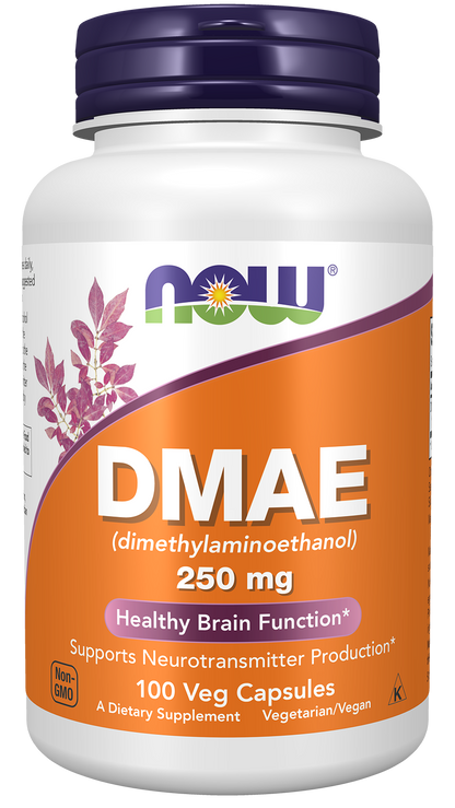 NOW Supplements, DMAE 250 mg, Healthy Brain Function*, 100 Veg Caps