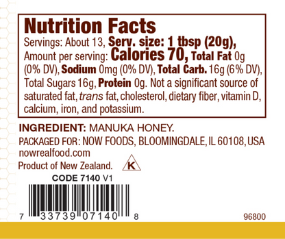 NOW Foods, Manuka Honey, Rich & Robust Flavor, Creamy Texture, 8.8 oz