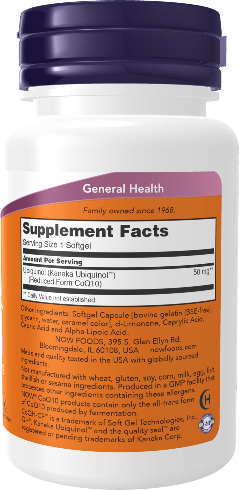 NOW Supplements, Ubiquinol CoQH-CF™ (the Active Form of CoQ10), 60 Softgels