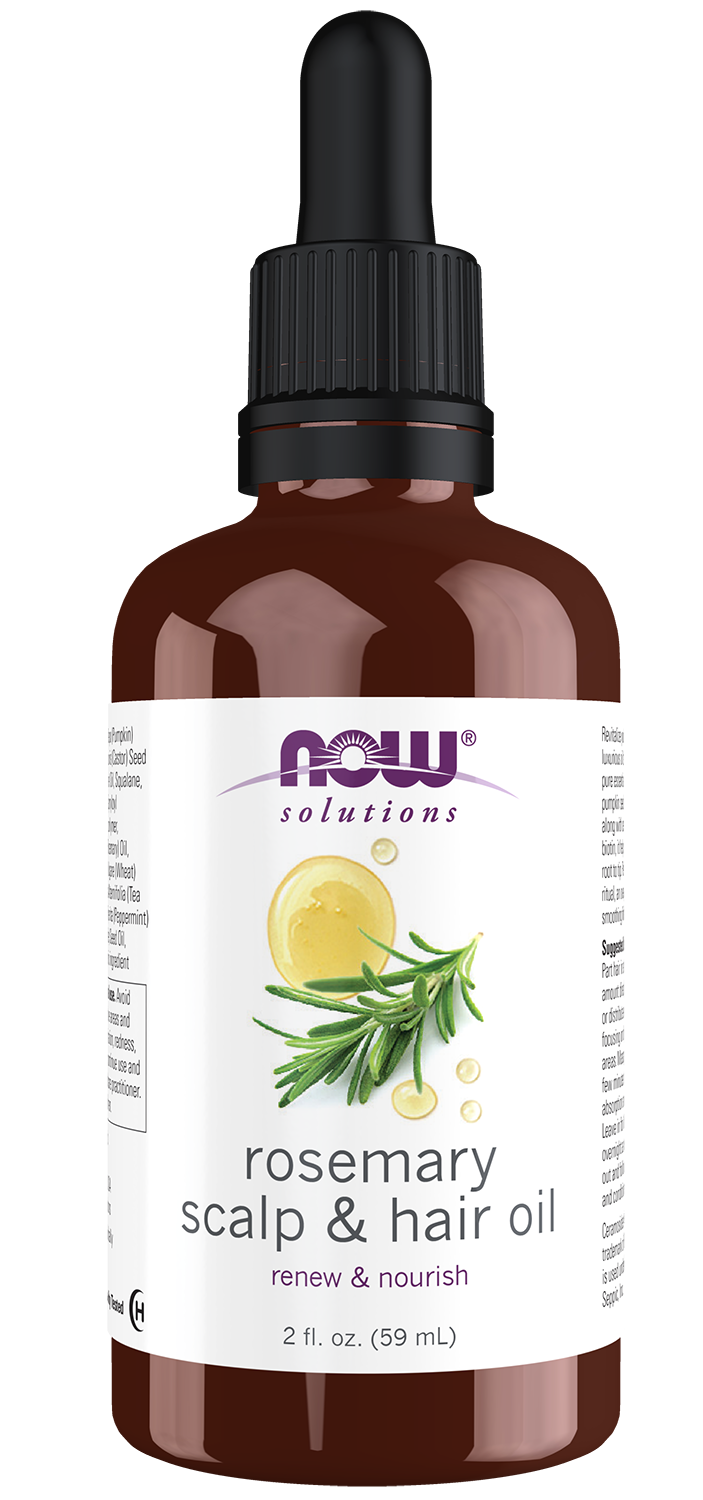 NOW Solutions, Rosemary Scalp and Hair Oil, Pre-Wash, 2 fl. oz