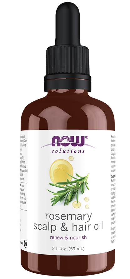 NOW Solutions, Rosemary Scalp and Hair Oil, Pre-Wash, 2 fl. oz