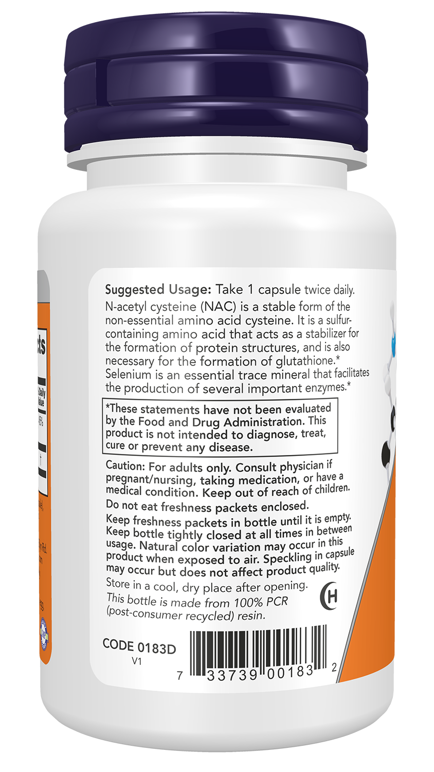 NOW Supplements, NAC (N-Acetyl Cysteine) 600 mg with Selenium 30 Capsules