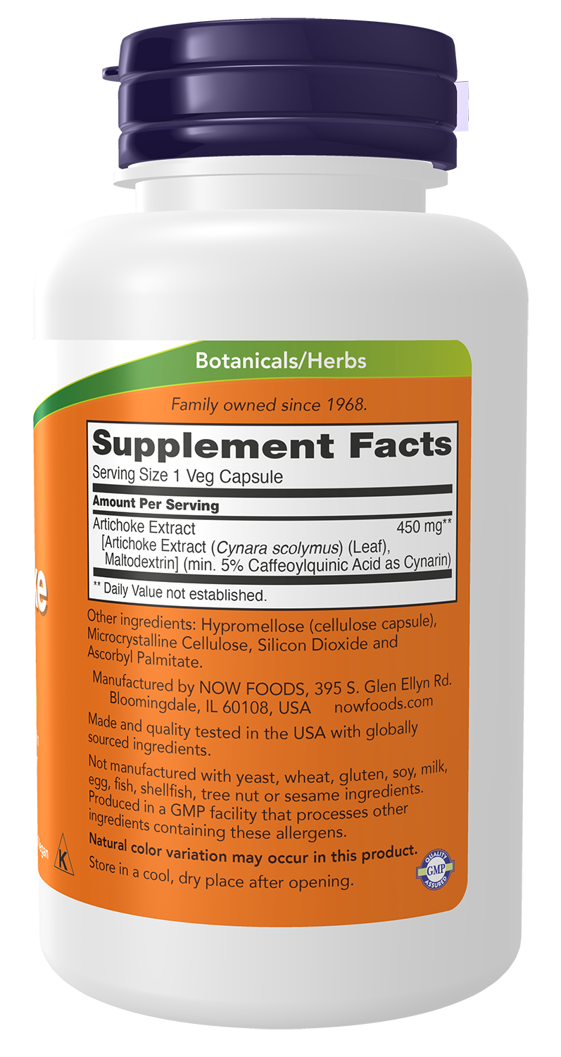 NOW Supplements, Artichoke Extract (Std. 5% Cynarin), 90 Veg Caps