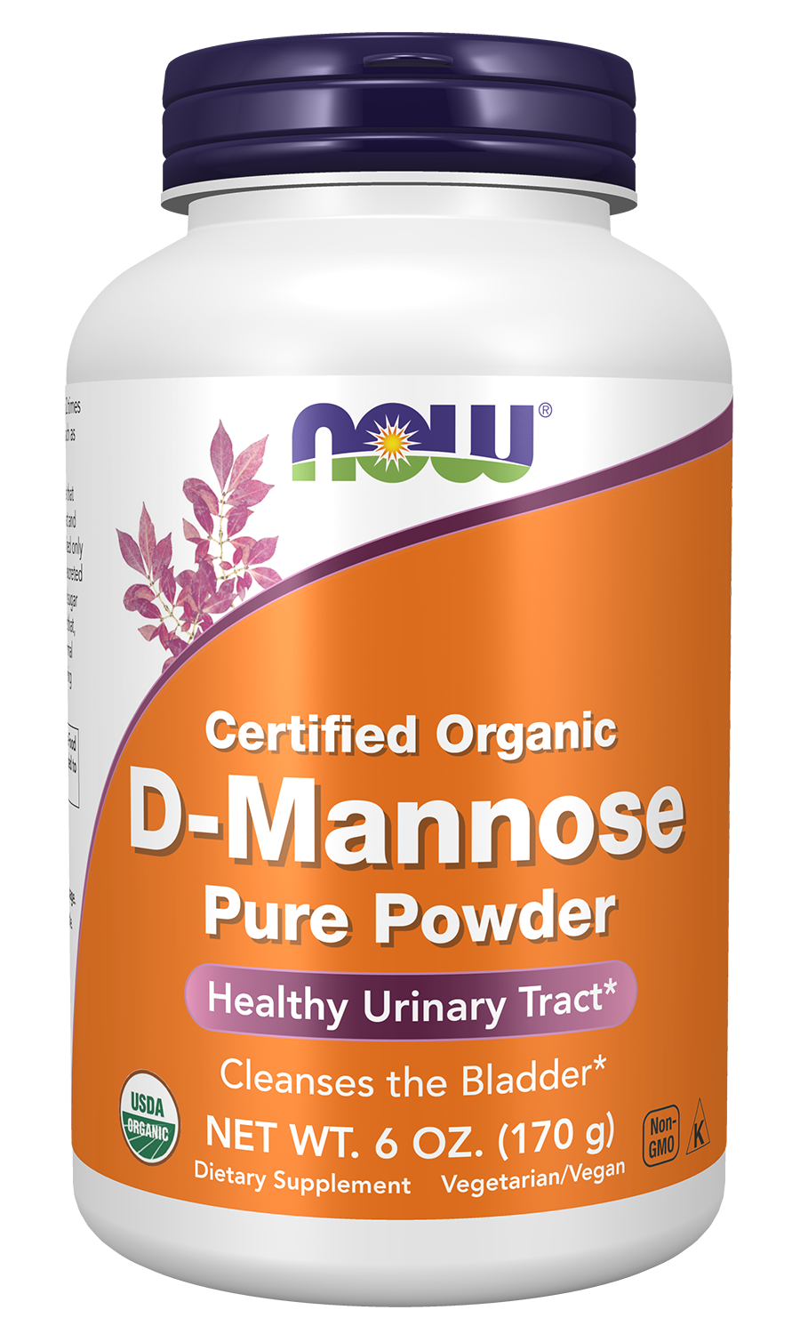 NOW Supplements, Organic D-Mannose Powder, Healthy Urinary Tract*, 6 oz