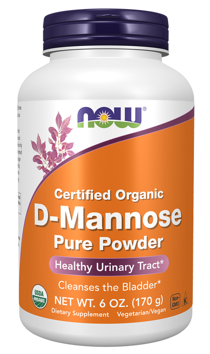 NOW Supplements, Organic D-Mannose Powder, Healthy Urinary Tract*, 6 oz