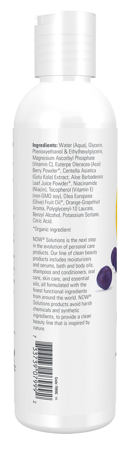NOW Solutions, Vitamin C and Acai Berry Toner, Brightening, 8 fl. oz