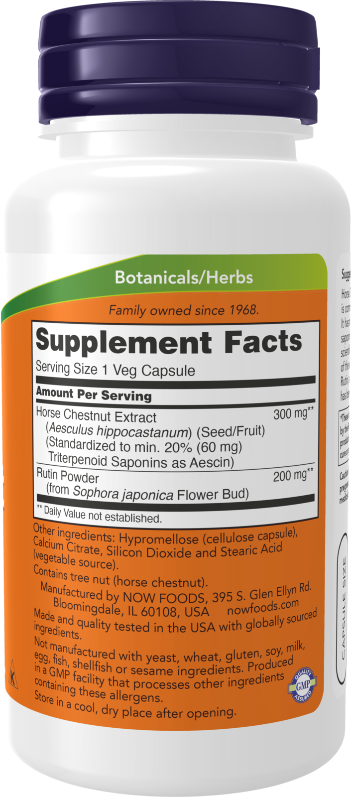 NOW Supplements, Horse Chestnut 300 mg with Added Rutin, 90 Veg Caps