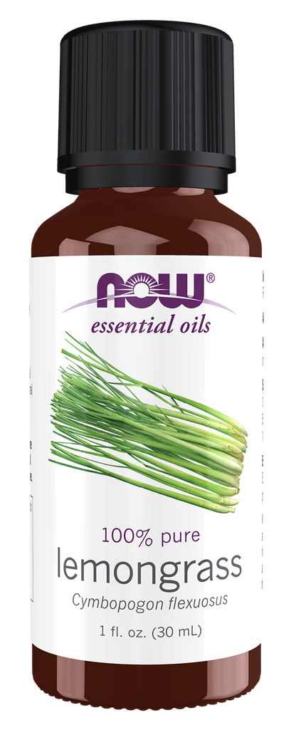 NOW Essential Oils, Lemongrass Oil, Undiluted, Steam Distilled, 1 fl. oz