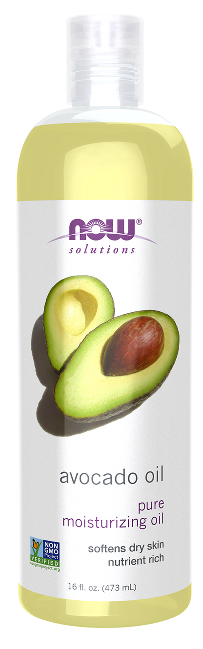 NOW Solutions, Avocado Oil, Moisturizing Oil, Nutrient Rich, 16 fl. oz