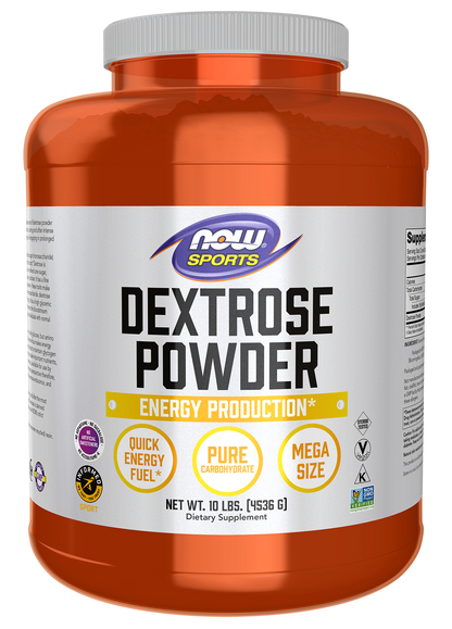 NOW Sports, Dextrose Powder, Simple Carb, Quick Energy Fuel*, 10 lbs