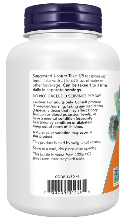 NOW Supplements, Potassium Chloride Powder, Essential Mineral*, 8 oz