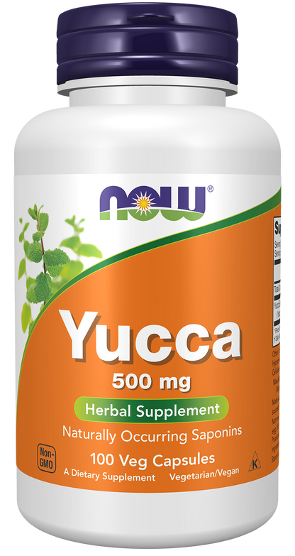 NOW Supplements, Yucca (Yucca spp.) 500 mg, Herbal Supplement, 100 Caps