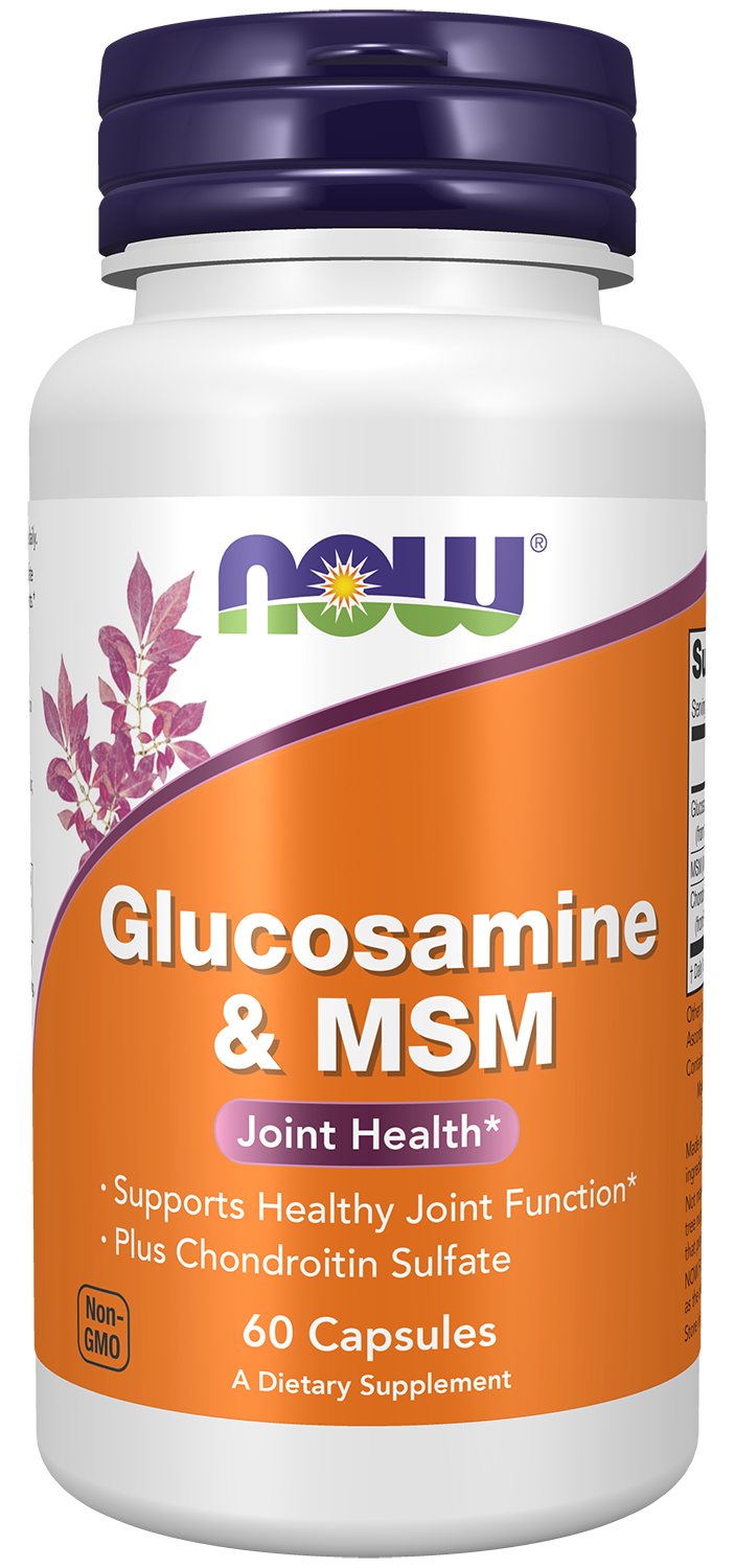 NOW Supplements, Glucosamine & MSM plus Chondroitin Sulfate, 60 Veg Caps
