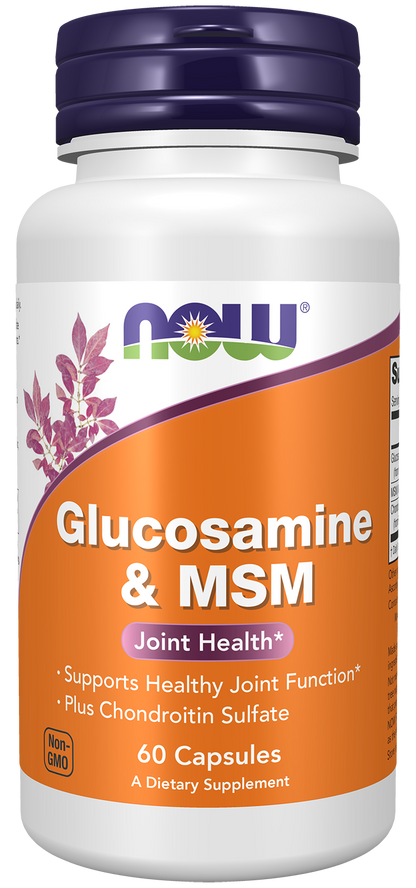 NOW Supplements, Glucosamine & MSM plus Chondroitin Sulfate, 60 Veg Caps
