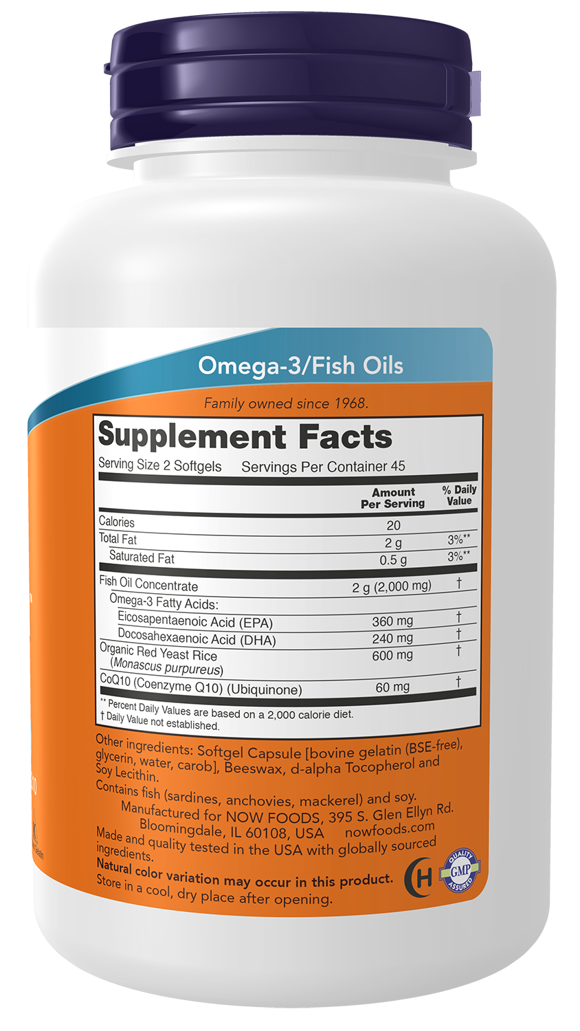 NOW Supplements, Red Omega with CoQ10, Omega-3 Fish Oil, 90 Softgels