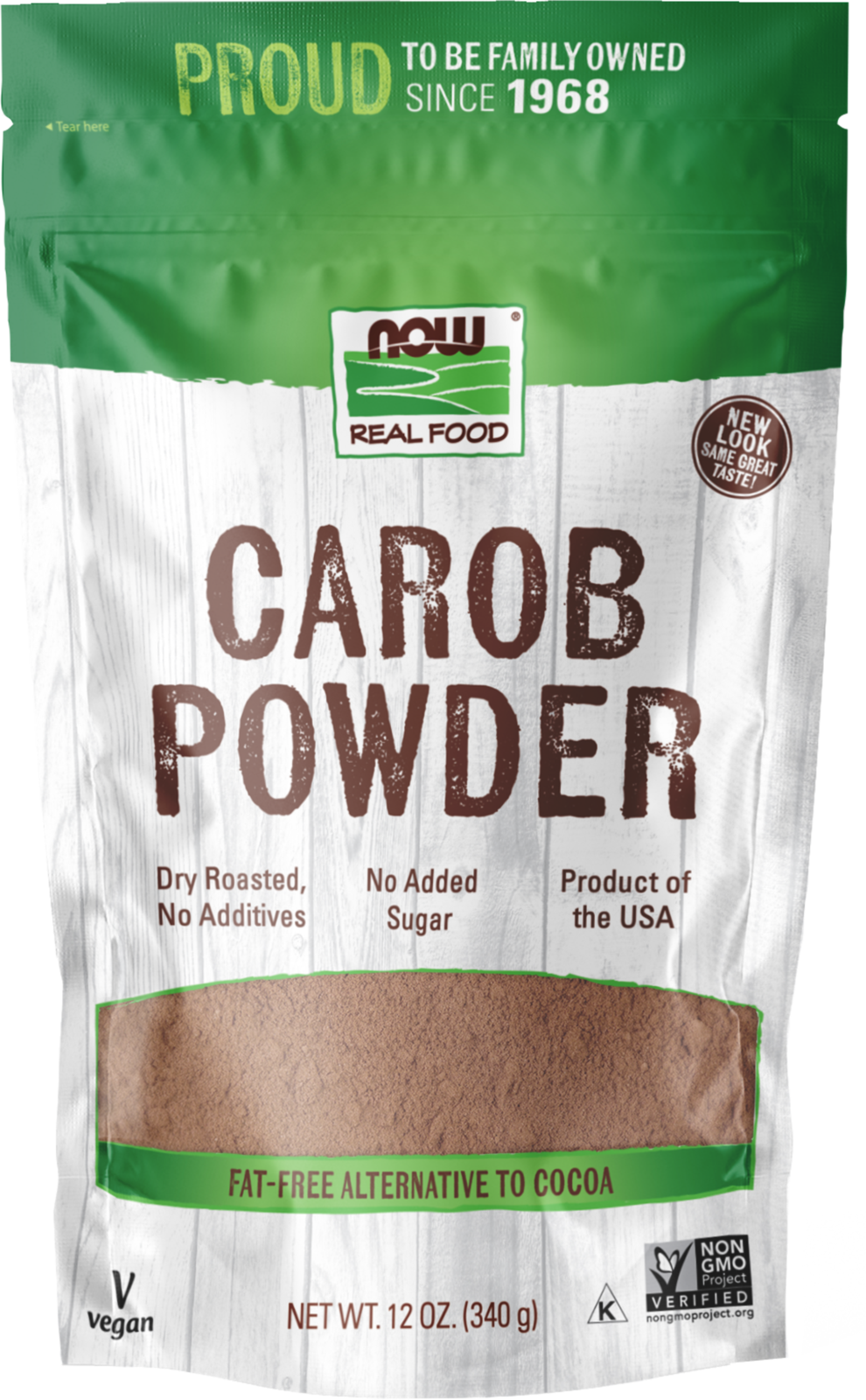 NOW Foods, Carob Powder, Dry Roasted, Chocolate Substitute, 12 oz