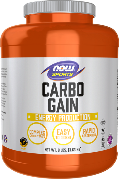 NOW Sports, Carbo Gain Powder, Complex Carb, Energy Production, 8 lbs