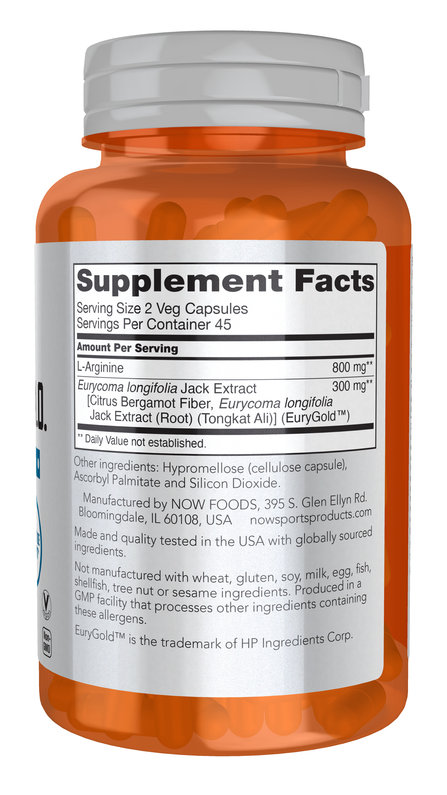 NOW Sports, TestoJack N.O., L-Arginine, Tongkat Ali, 90 Veg Caps