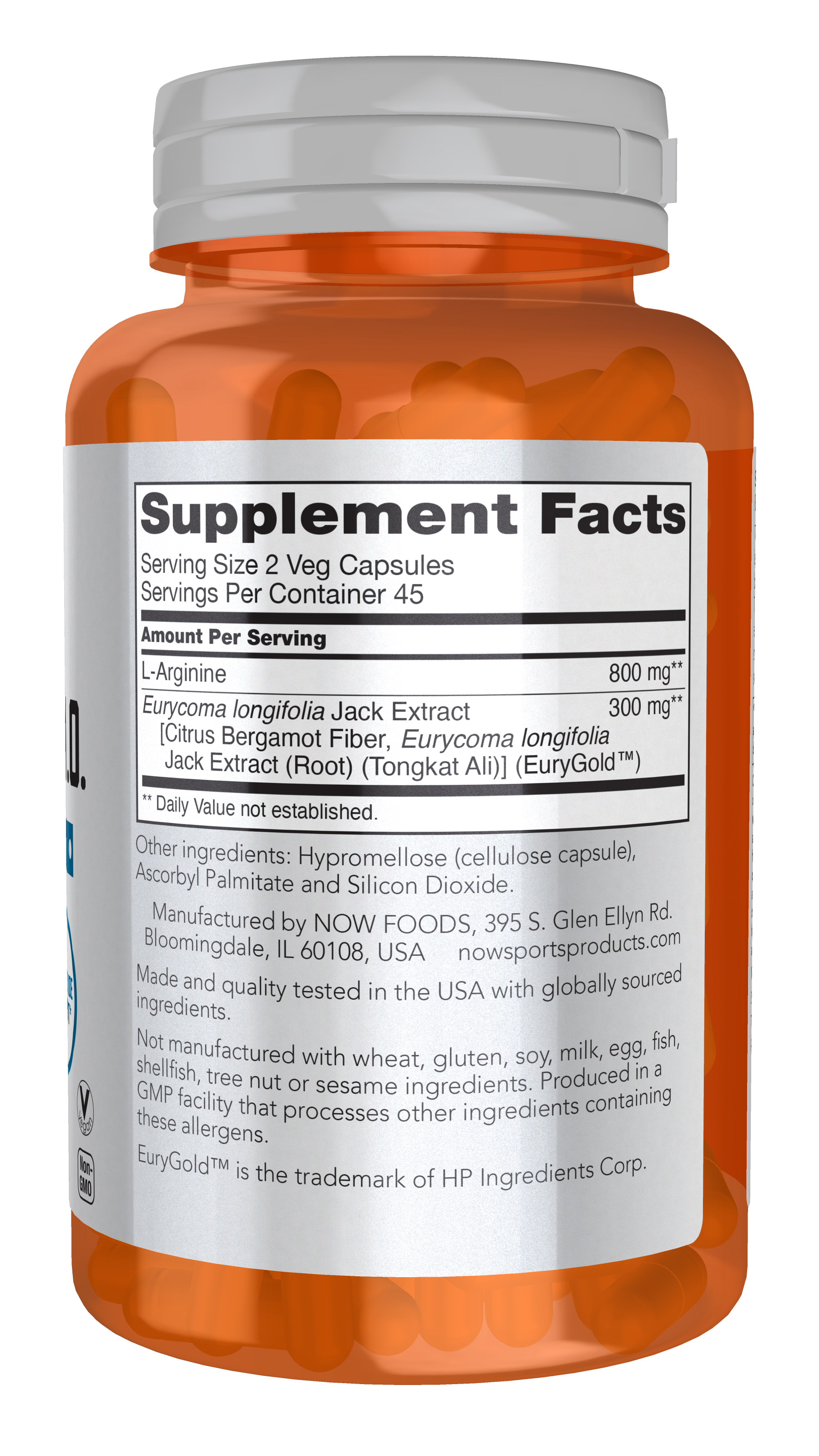 NOW Sports, TestoJack N.O., L-Arginine, Tongkat Ali, 90 Veg Caps