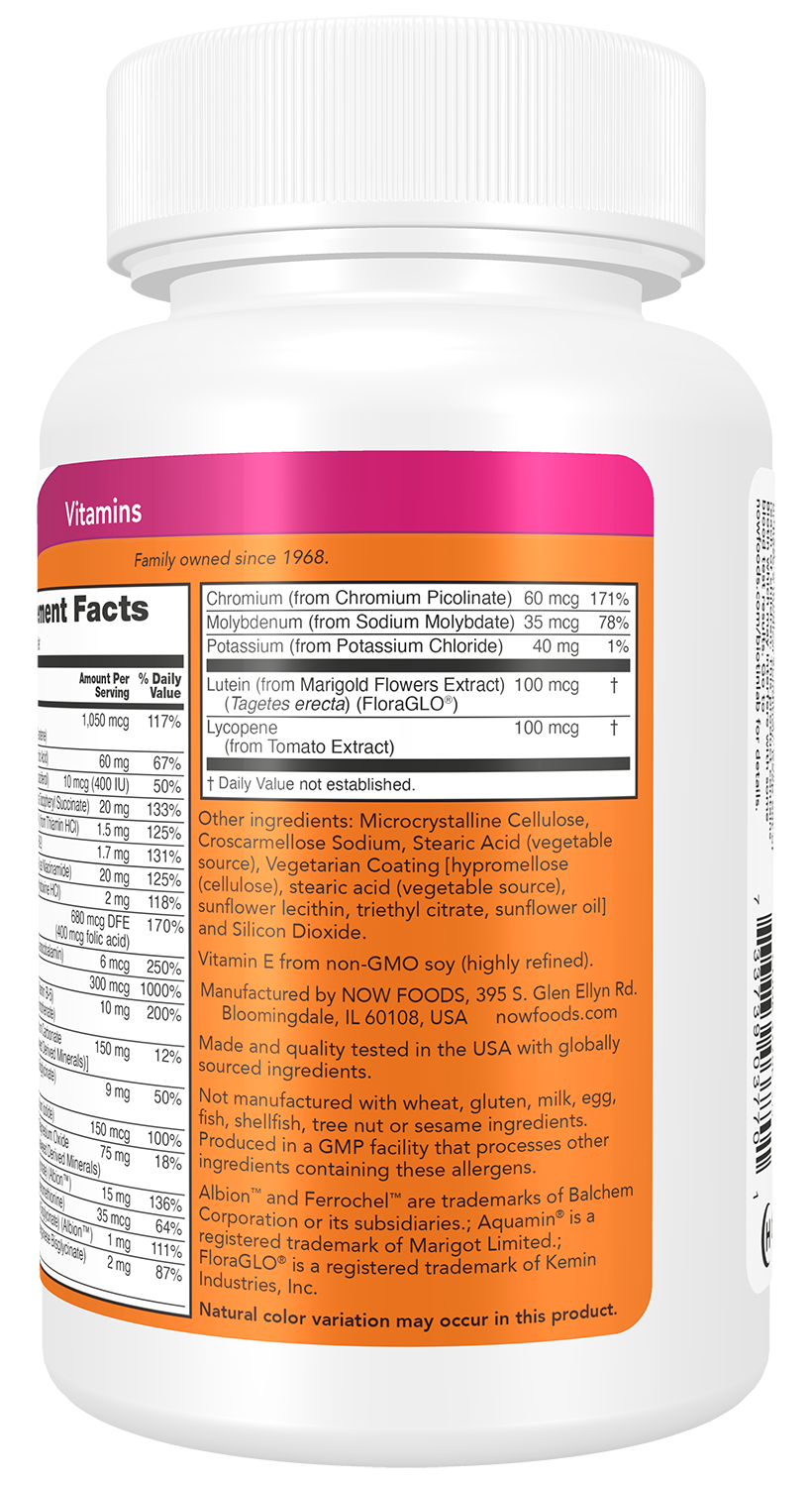 NOW Supplements, Daily Vits™, One Tablet Daily, 100 Tabs
