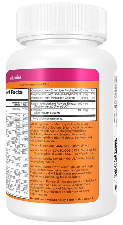 NOW Supplements, Daily Vits™, One Tablet Daily, 100 Tabs