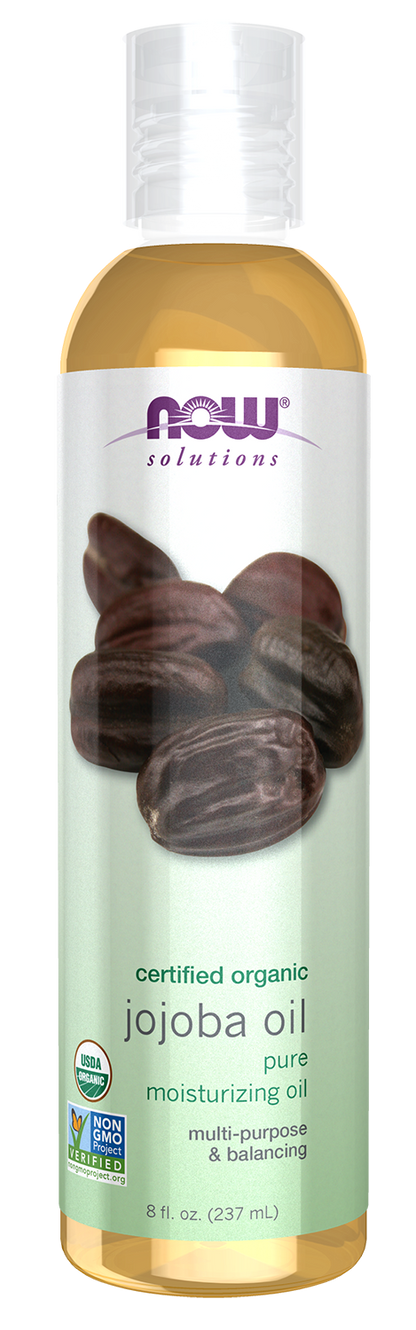 NOW Solutions, Organic Jojoba Oil, Moisturizing Multi-Purpose, 8 fl. oz