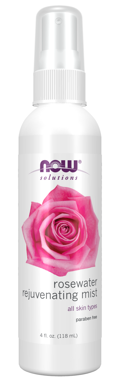 NOW Solutions, Rosewater Rejuvenating Mist, All Skin & Hair Types, 4 fl. oz