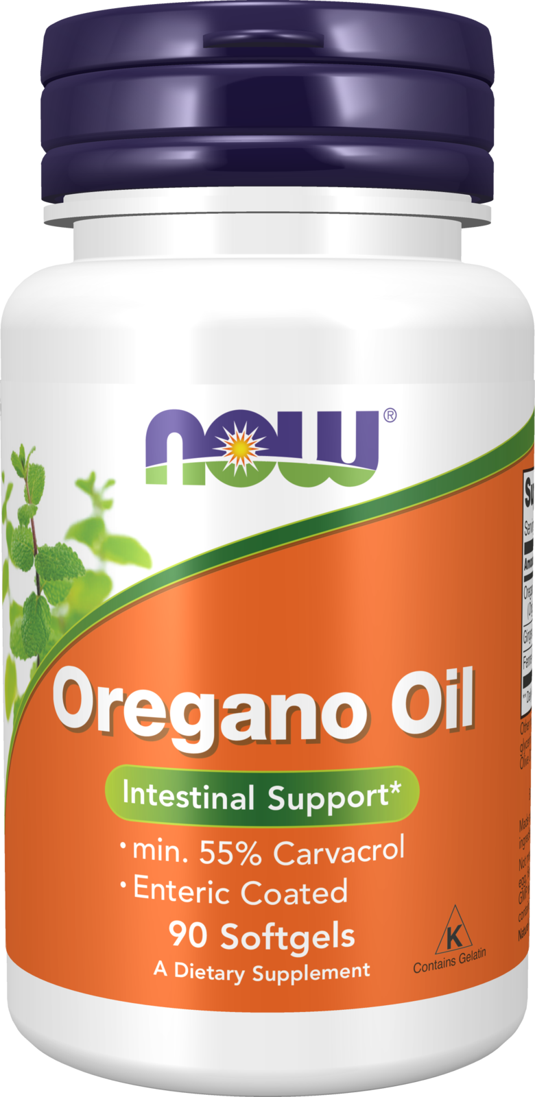 NOW Supplements, Oregano Oil, Ginger & Fennel, Enteric Coated, 90 Softgels