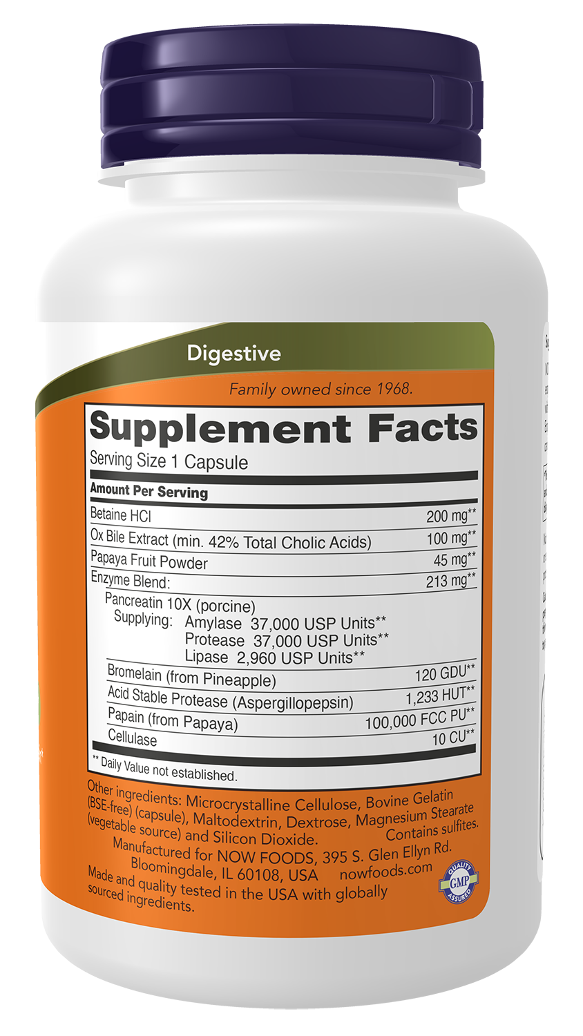 NOW Supplements, Super Enzymes Bromelain, Ox Bile, Pancreatin, 90 Caps