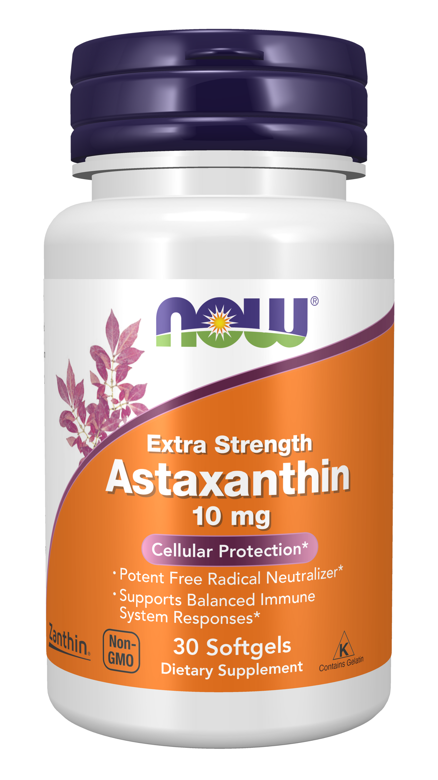 NOW Supplements, Astaxanthin 10mg, Zanthin®, Extra Strength, 30 Softgels