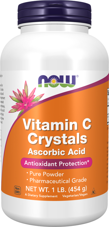 NOW Supplements, Vitamin C Crystals (Ascorbic Acid), 1 lb