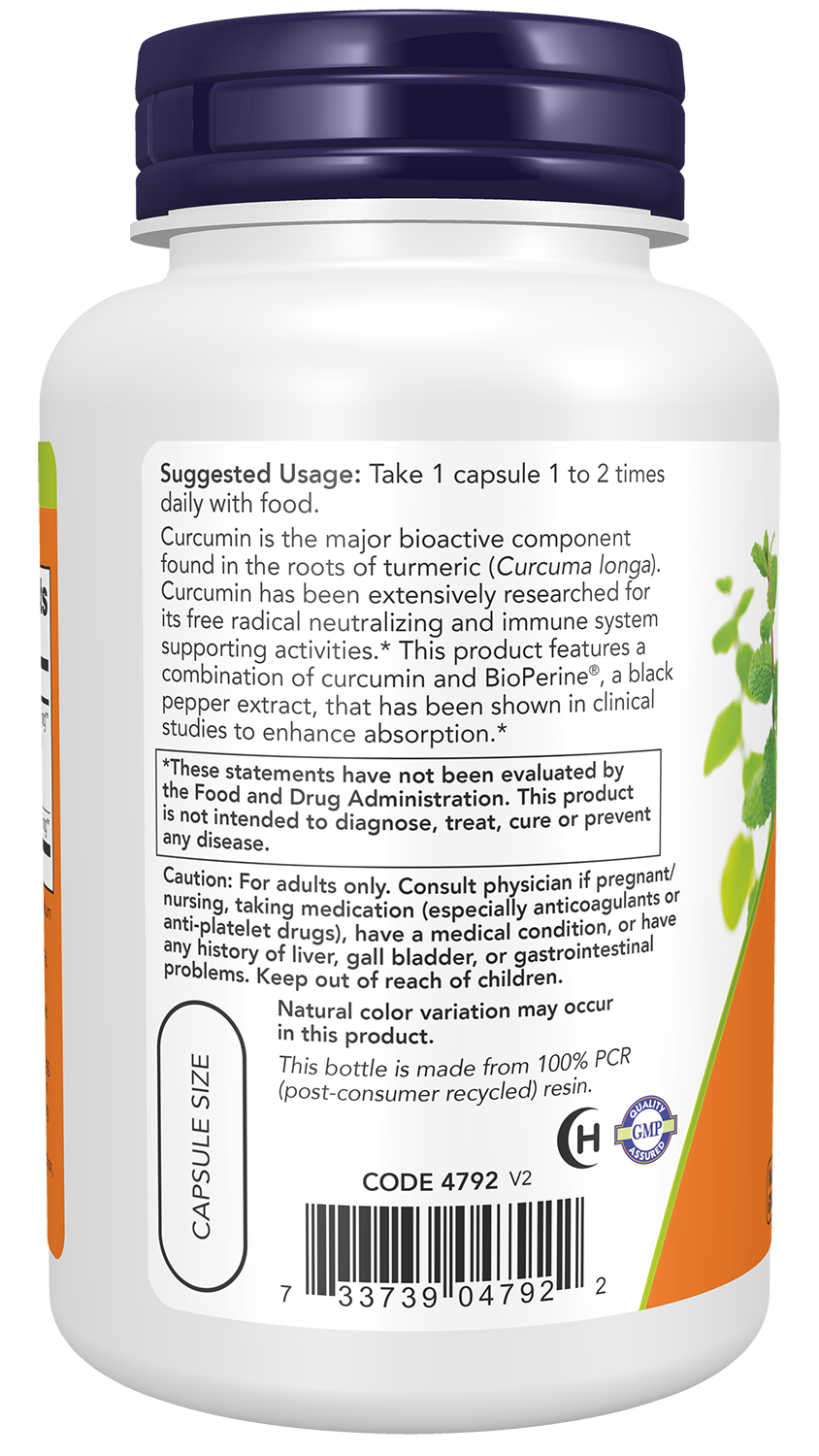NOW Supplements, Turmeric Curcumin with BioPerine, 90 Veg Caps