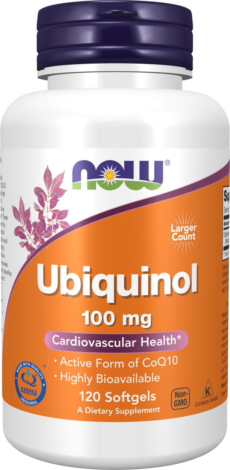 NOW Supplements, Ubiquinol 100 mg, High Bioavailability, 120 Softgels