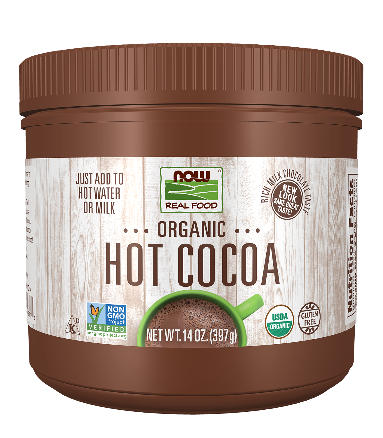 NOW Foods, Organic Hot Cocoa, Rich, Creamy flavor, 14 oz