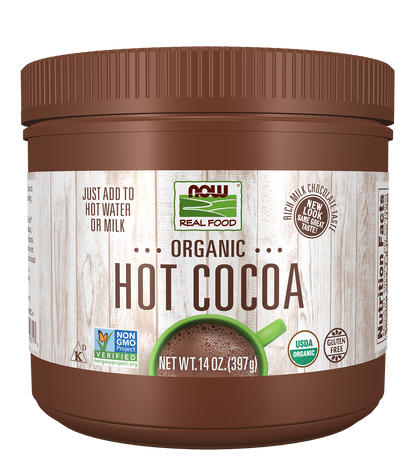 NOW Foods, Organic Hot Cocoa, Rich, Creamy flavor, 14 oz