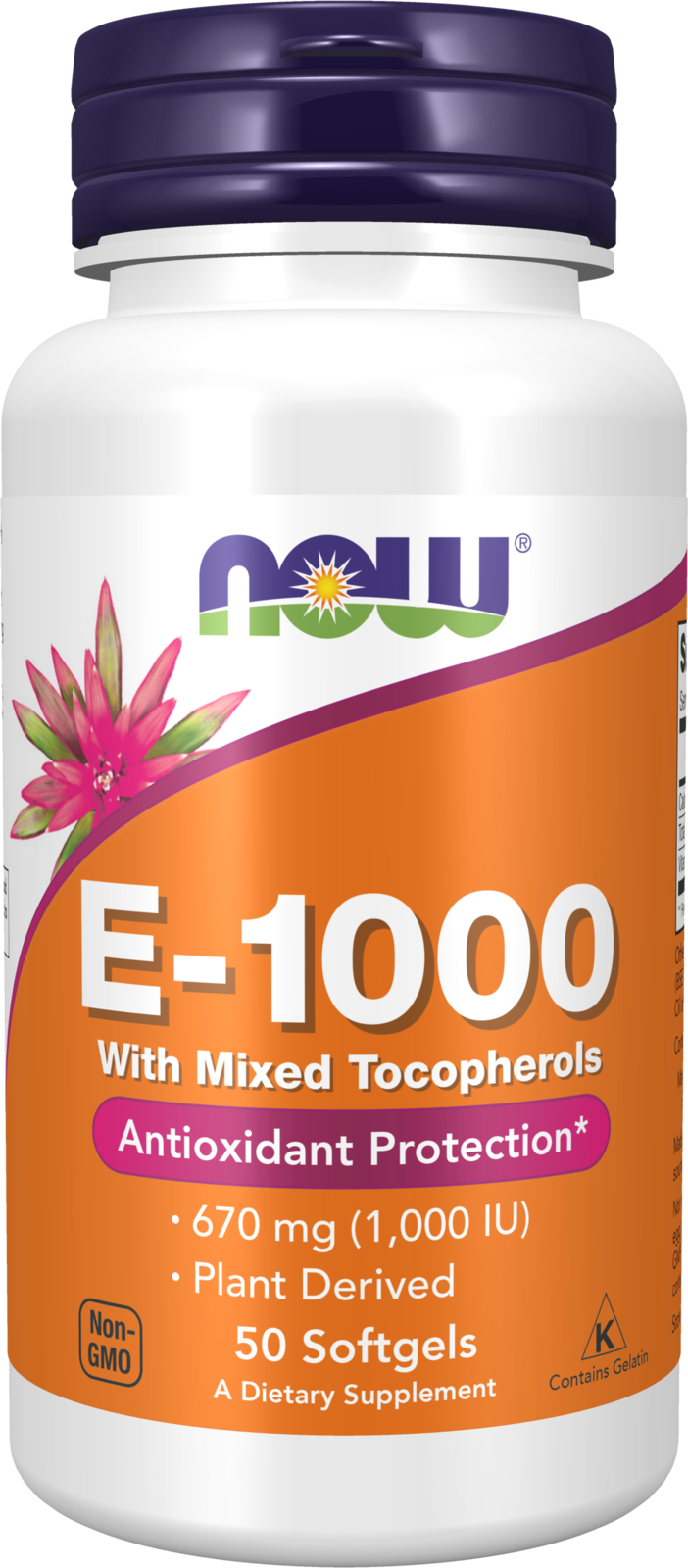 NOW Supplements, Vitamin E-1,000 IU Mixed Tocopherols, 50 Softgels
